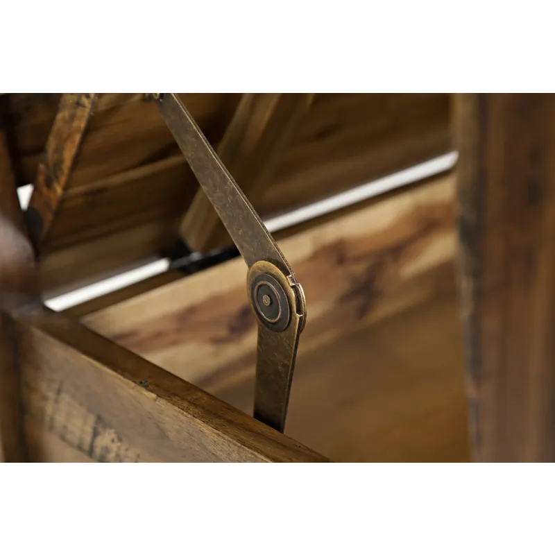 Artisan\'s Craft 42\" Rustic Farmhouse Distressed Solid Wood Storage Bench