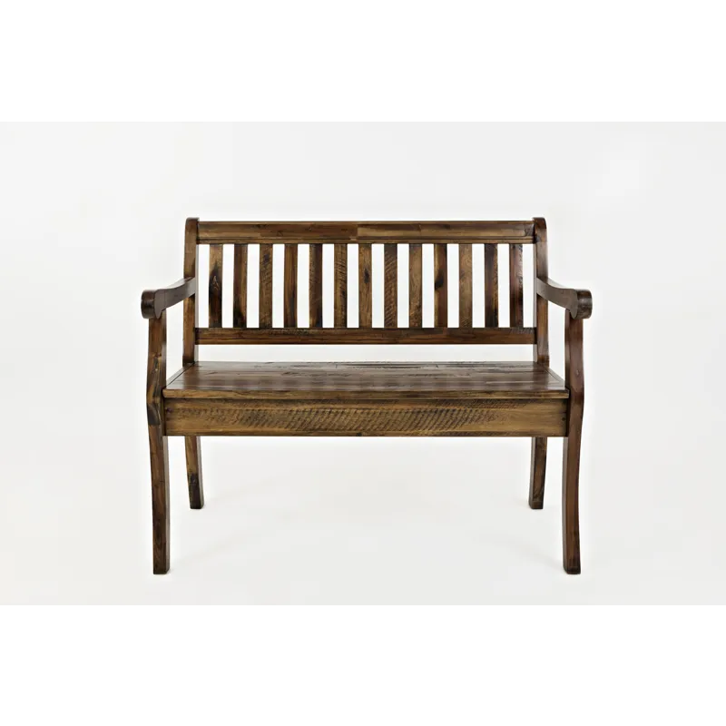 Artisan\'s Craft 42\" Rustic Farmhouse Distressed Solid Wood Storage Bench