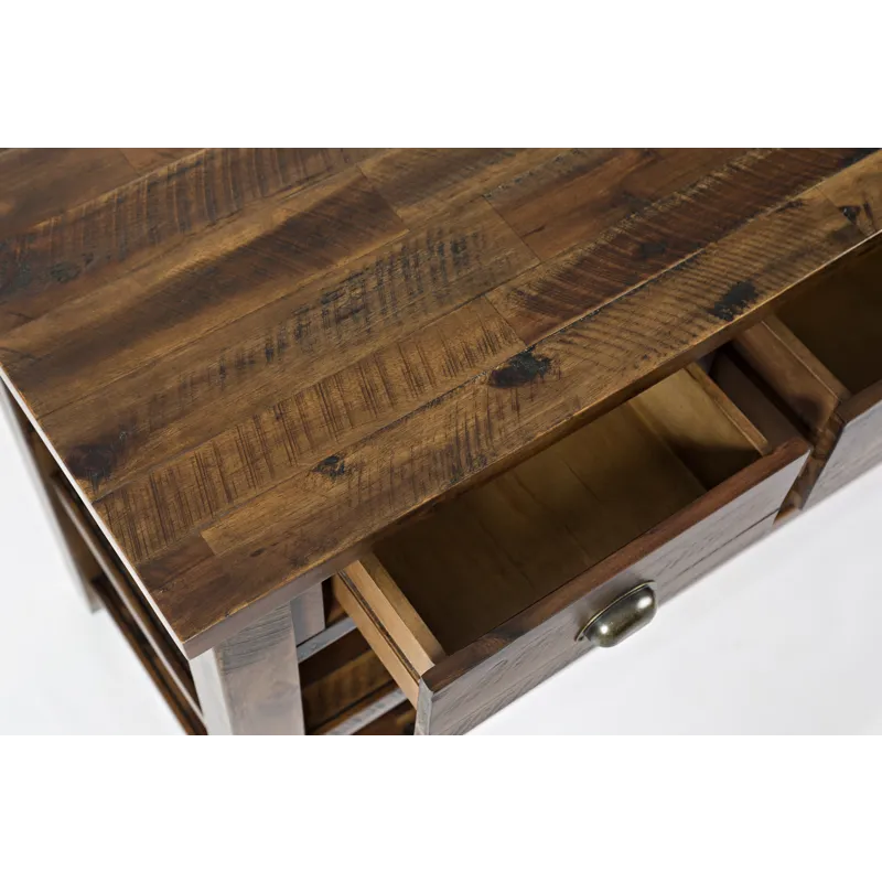 Artisan\'s Craft Rustic Farmhouse Distressed Solid Wood 50\" Sofa Table