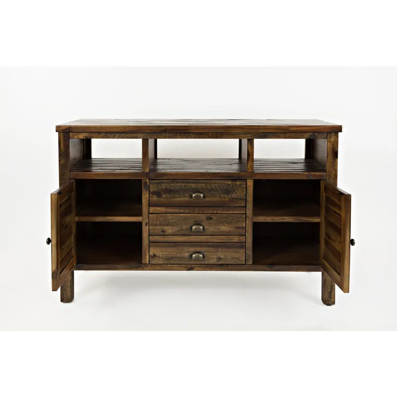 Artisan\'s Craft 50\" Rustic Farmhouse Solid Wood Distressed Media Console TV Stand