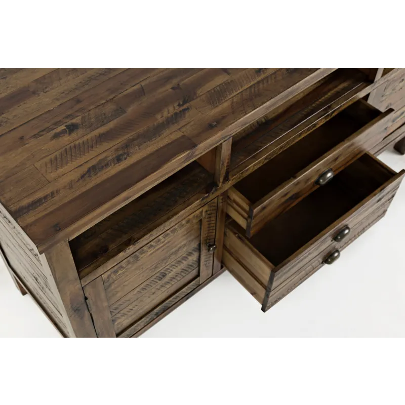 Artisan\'s Craft 60\" Rustic Farmhouse Solid Wood Distressed Media Console TV Stand