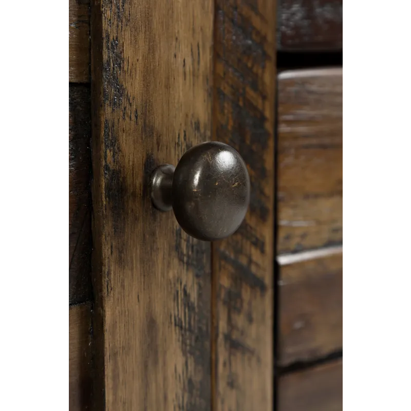 Artisan\'s Craft Rustic Farmhouse Distressed Acacia Media Console 70\"