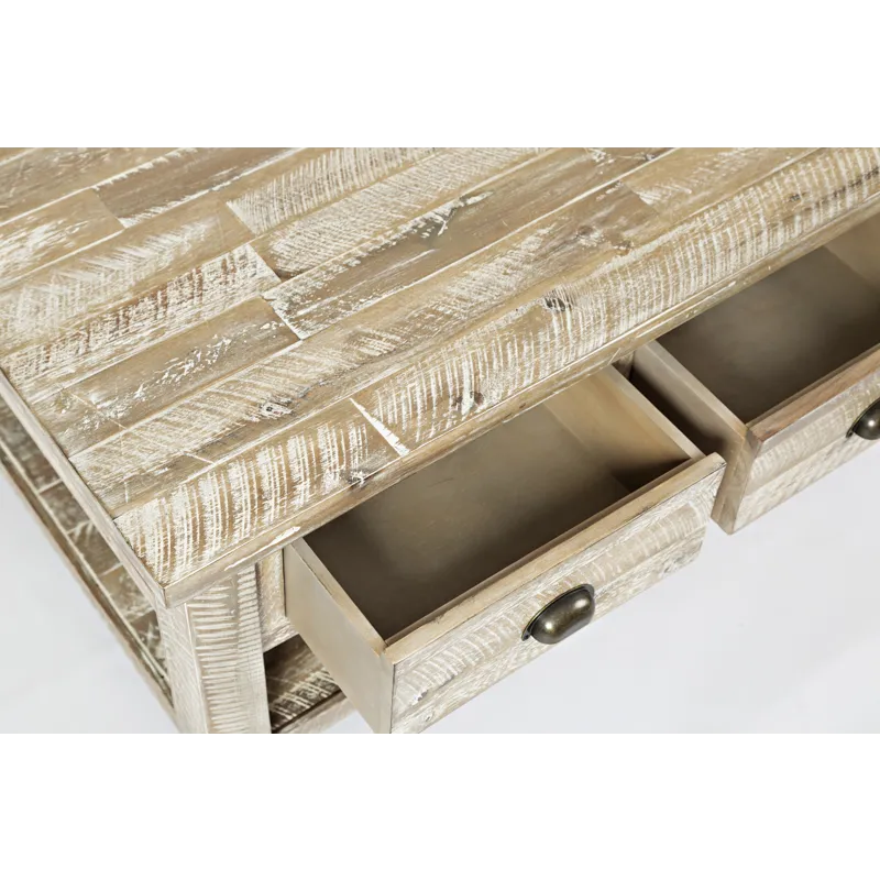 Artisan\'s Craft Rustic Farmhouse Distressed Solid Wood Coffee Table