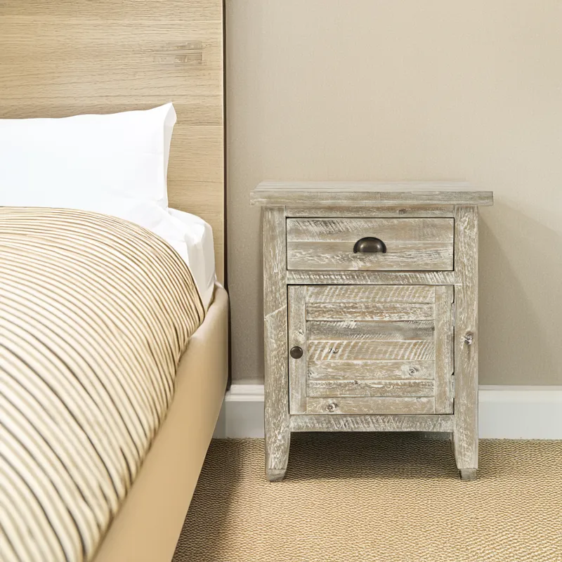 Artisan\'s Craft Rustic Farmhouse Distressed Solid Wood Accent Table