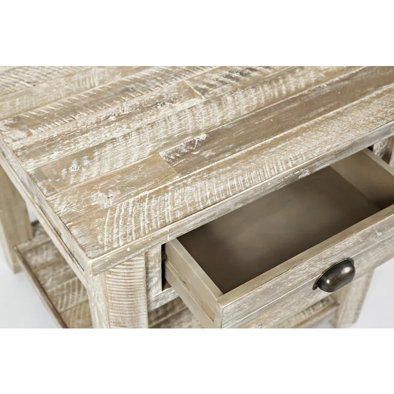 Artisan\'s Craft Rustic Farmhouse Distressed Solid Wood End Table