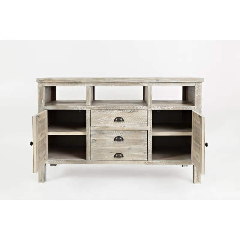 Artisan\'s Craft 50\" Rustic Farmhouse Solid Wood Distressed Media Console TV Stand