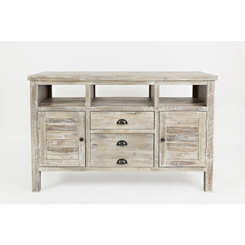 Artisan\'s Craft 50\" Rustic Farmhouse Solid Wood Distressed Media Console TV Stand