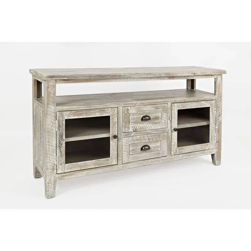 Artisan\'s Craft 70\" Rustic Farmhouse Solid Wood Distressed Media Console TV Stand