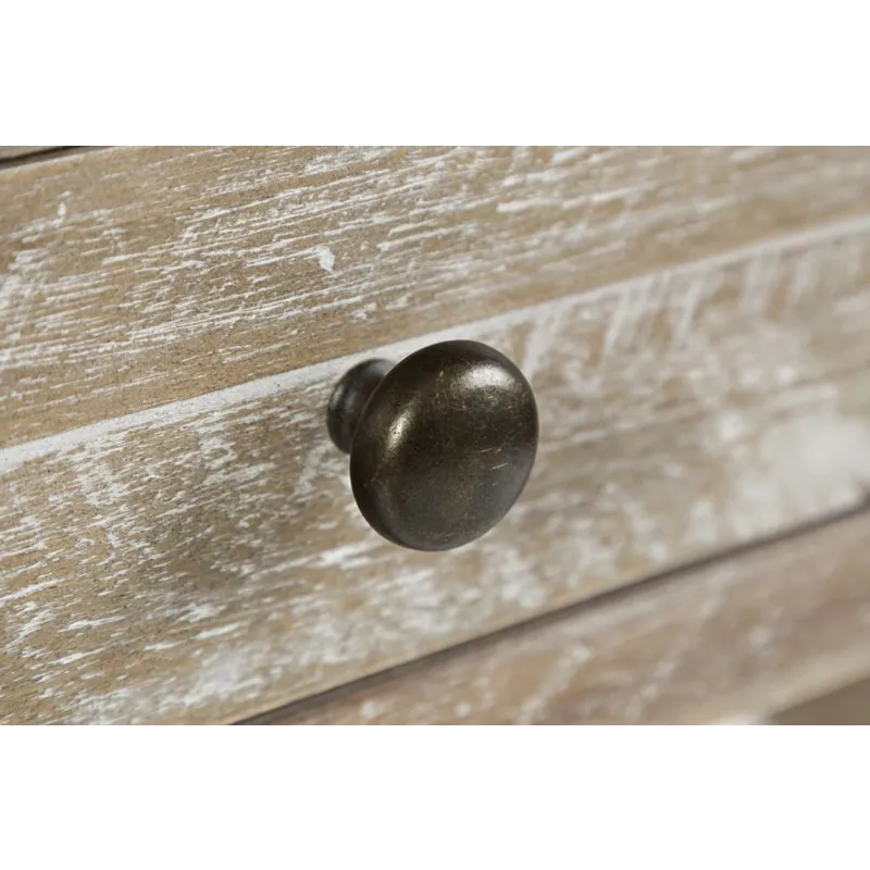 Artisan\'s Craft Rustic Farmhouse Distressed Solid Wood 5-Drawer Desk