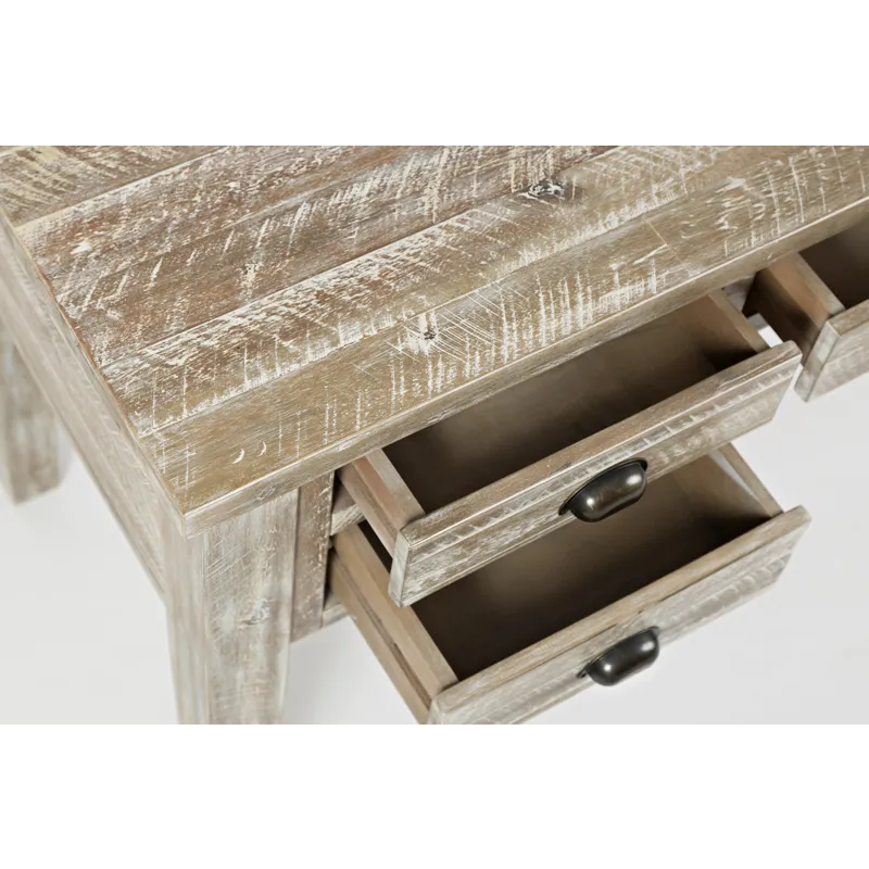 Artisan\'s Craft Rustic Farmhouse Distressed Solid Wood 5-Drawer Desk