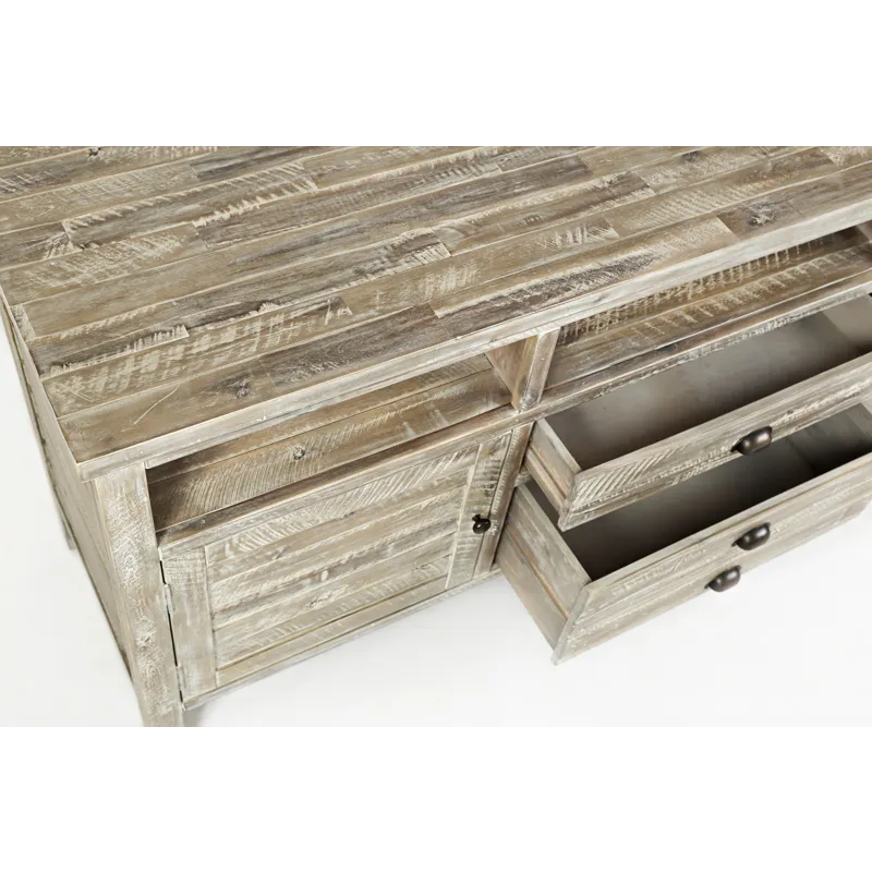 Artisan\'s Craft Rustic Farmhouse Distressed Acacia Media Console 70\"