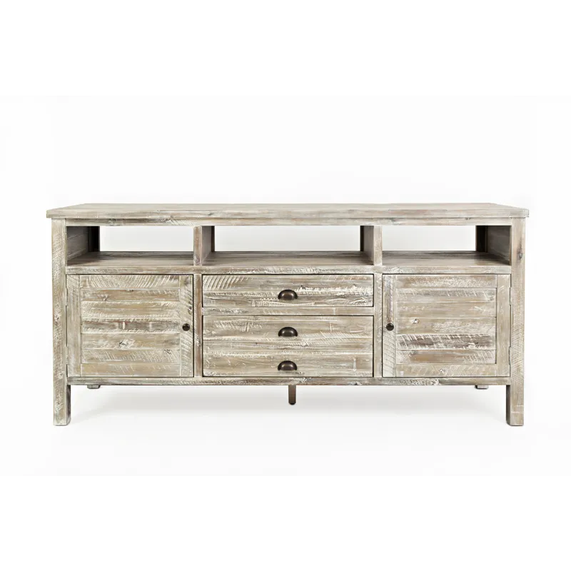 Artisan\'s Craft Rustic Farmhouse Distressed Acacia Media Console 70\"