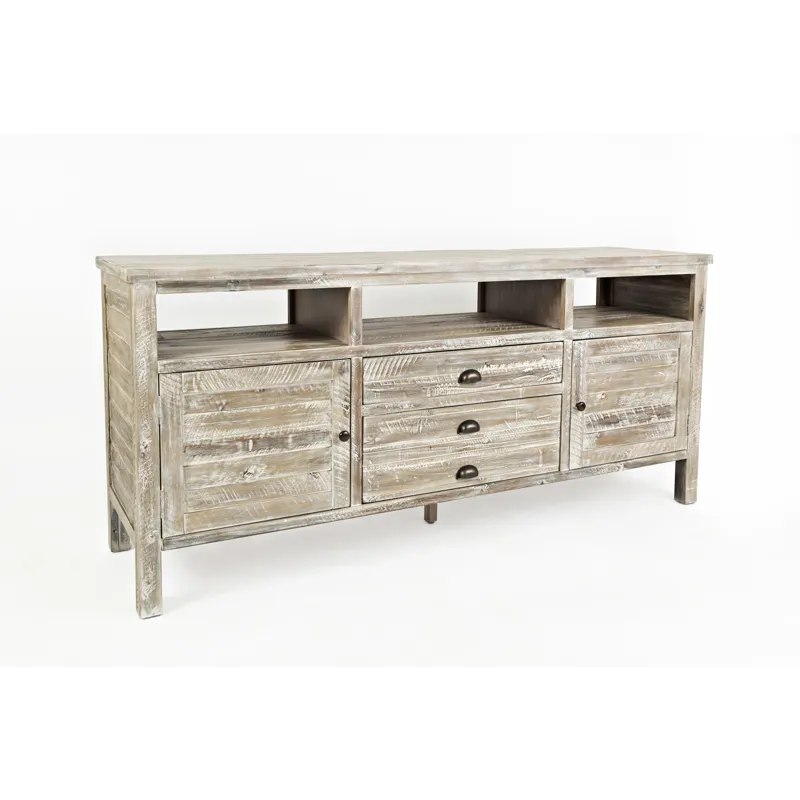 Artisan\'s Craft Rustic Farmhouse Distressed Acacia Media Console 70\"