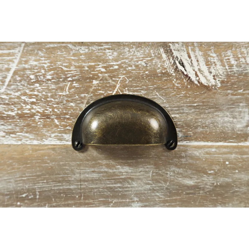 Artisan\'s Craft Rustic Farmhouse Distressed Solid Wood Chairside Table