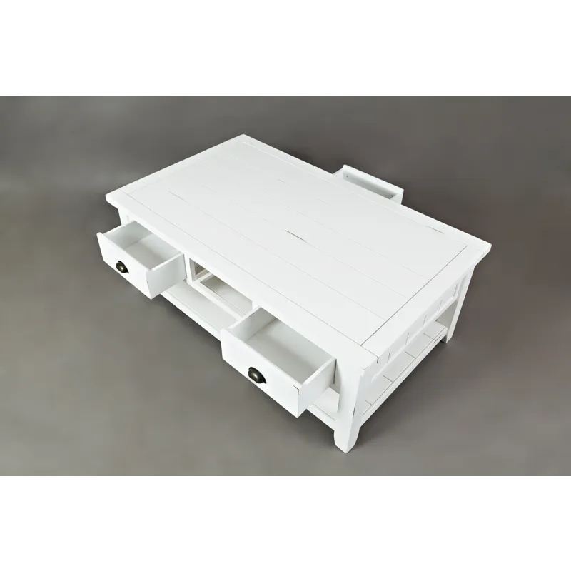 Artisan\'s Craft Rustic Farmhouse Distressed Solid Wood Coffee Table