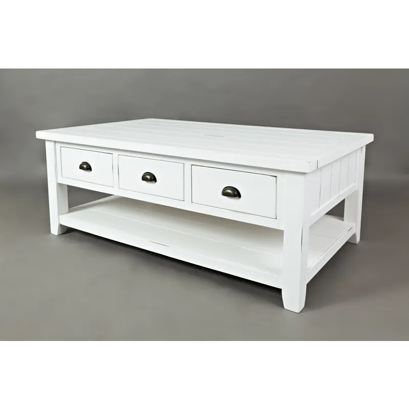 Artisan\'s Craft Rustic Farmhouse Distressed Solid Wood Coffee Table