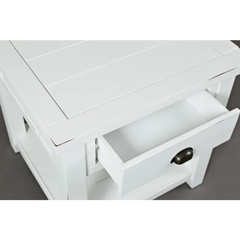 Artisan\'s Craft Rustic Farmhouse Distressed Acacia End Table