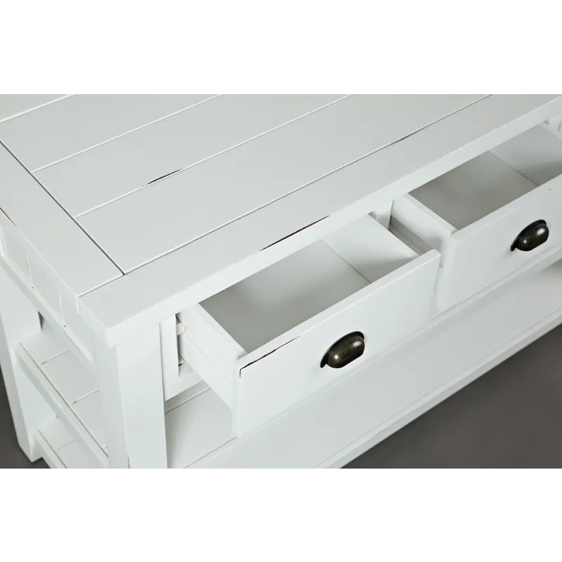 Artisan\'s Craft Rustic Farmhouse Distressed Solid Wood 50\" Sofa Table