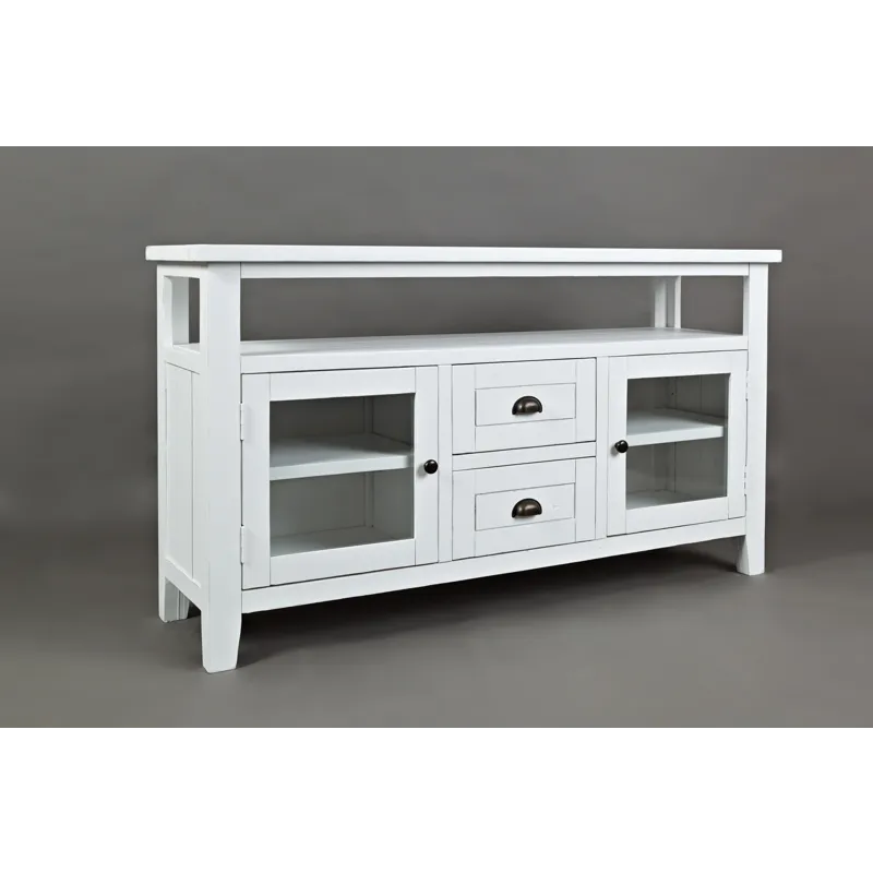 Artisan\'s Craft 70\" Rustic Farmhouse Solid Wood Distressed Media Console TV Stand