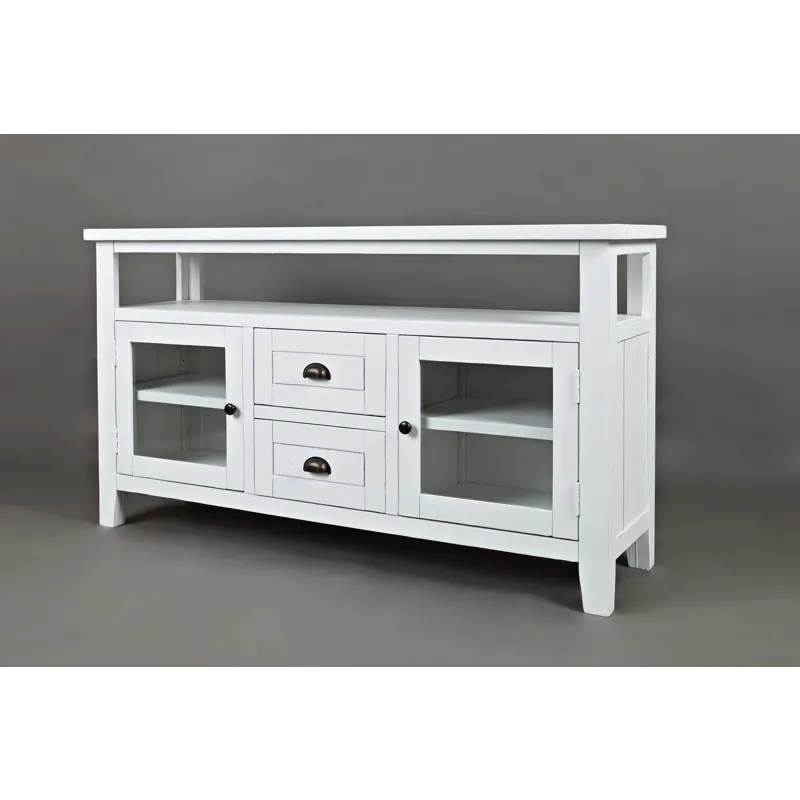 Artisan\'s Craft 70\" Rustic Farmhouse Solid Wood Distressed Media Console TV Stand