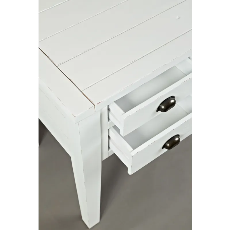 Artisan\'s Craft Rustic Farmhouse Distressed Solid Wood 5-Drawer Desk