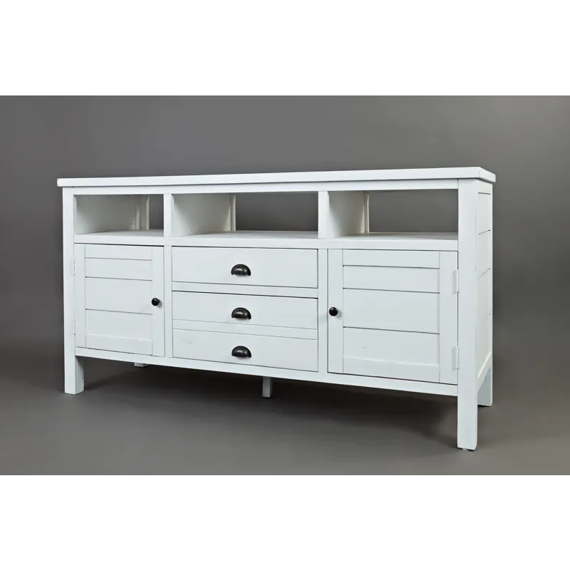 Artisan\'s Craft 60\" Rustic Farmhouse Solid Wood Distressed Media Console TV Stand