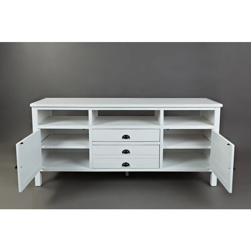 Artisan\'s Craft Rustic Farmhouse Distressed Acacia Media Console 70\"