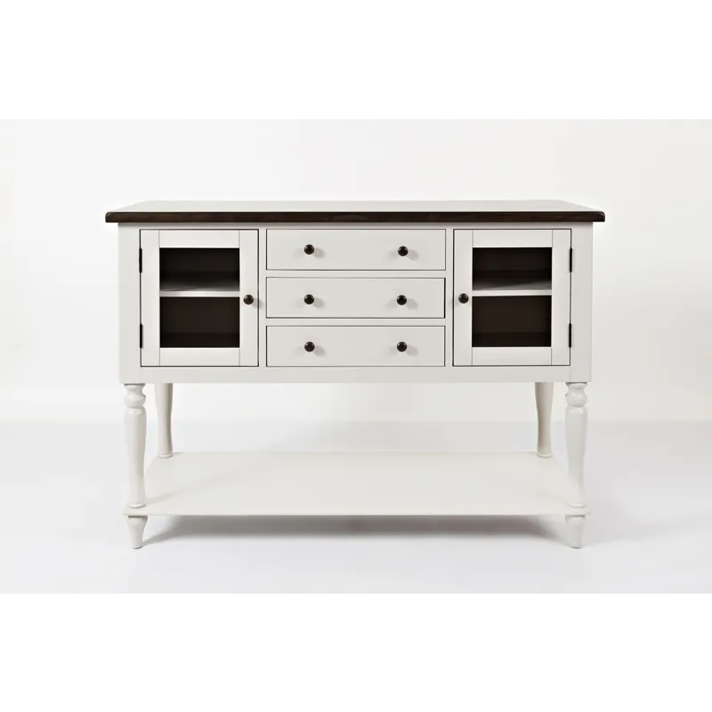 Orchard Park Farmhouse Solid Rubberwood Storage Cabinet Server