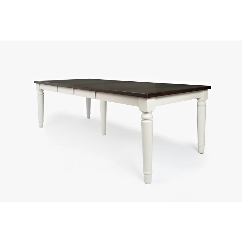 Orchard Park Farmhouse Solid Rubberwood Rectangular Extension Table