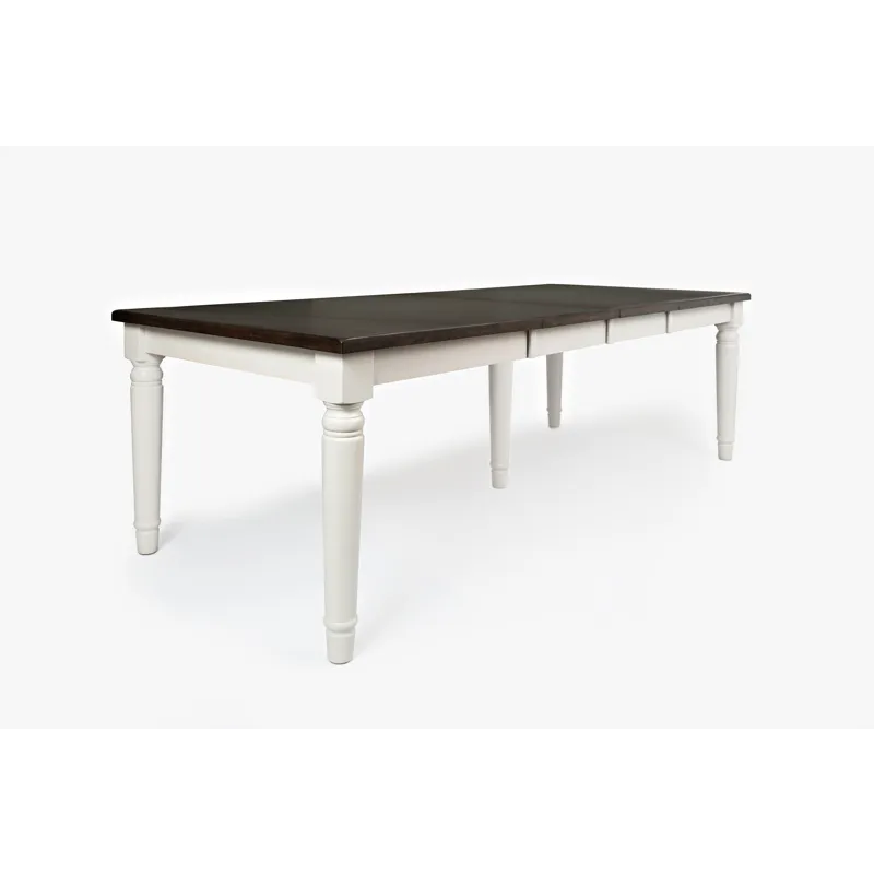 Orchard Park Farmhouse Solid Rubberwood Rectangular Extension Table