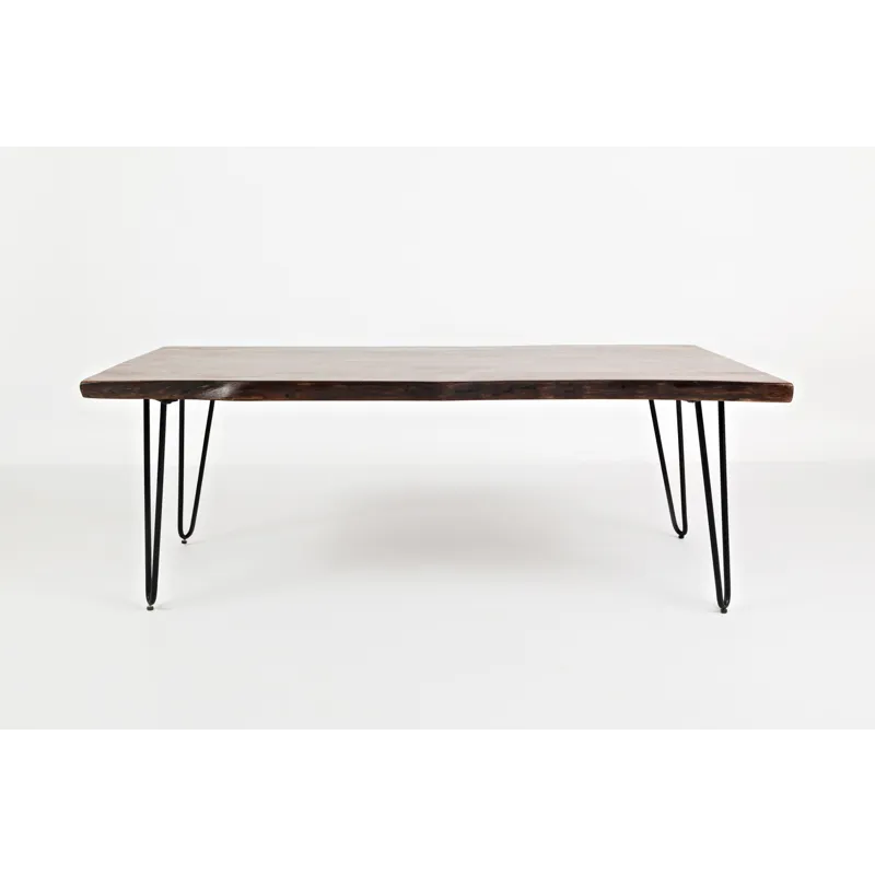 Nature\'s Edge 50\'\' Modern Solid Wood Live Edge Coffee Table