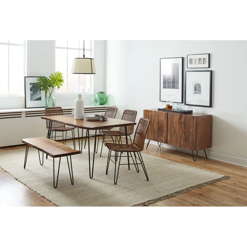 Nature\'s Edge 48\'\' Modern Solid Wood Live Edge Bench