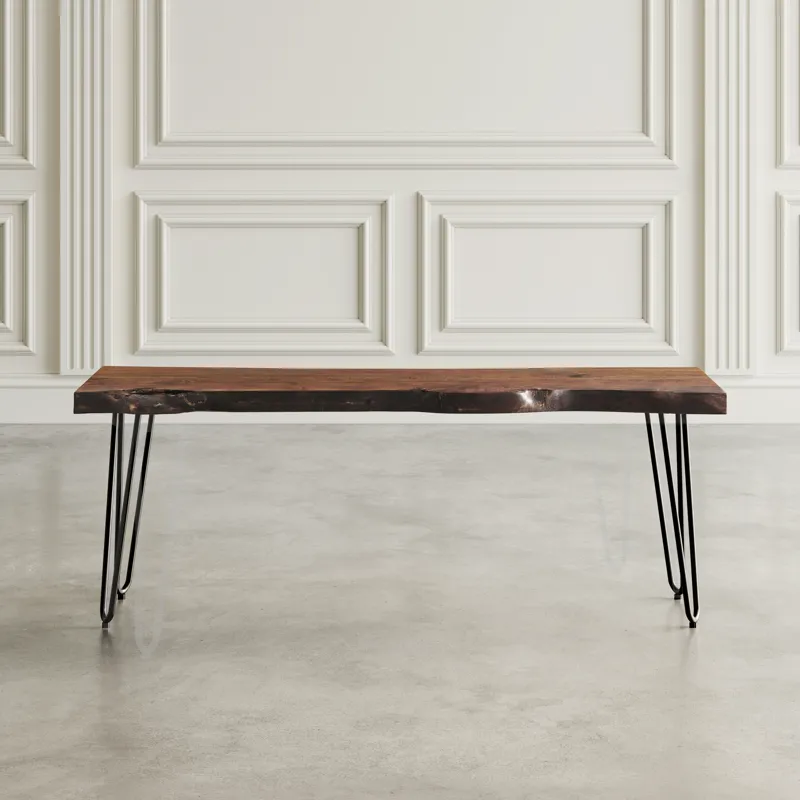 Nature\'s Edge 48\'\' Modern Solid Wood Live Edge Bench