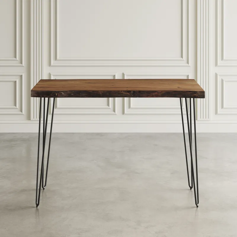 Nature\'s Edge 52\'\' Modern Solid Wood Live Edge Counter Height Dining Table