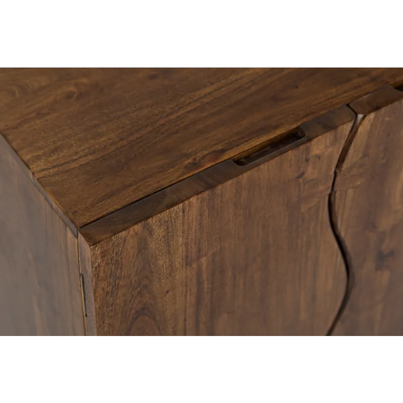 Nature\'s Edge Solid Wood 54-Inch Modern Server Storage Cabinet