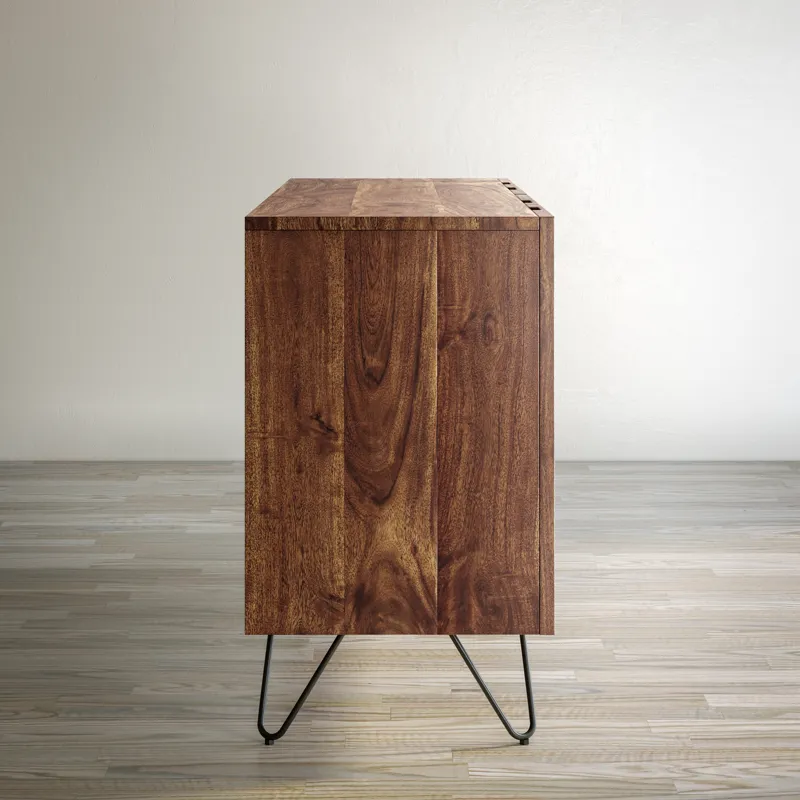 Nature\'s Edge Solid Wood 54-Inch Modern Server Storage Cabinet