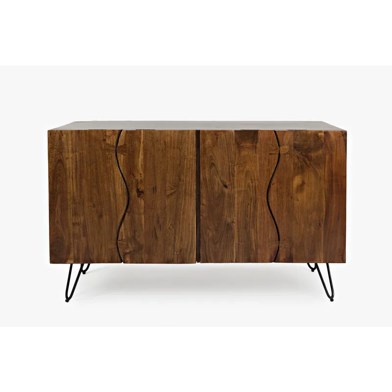 Nature\'s Edge Solid Wood 54-Inch Modern Server Storage Cabinet