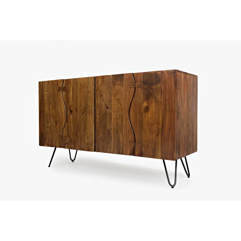 Nature\'s Edge Solid Wood 54-Inch Modern Server Storage Cabinet