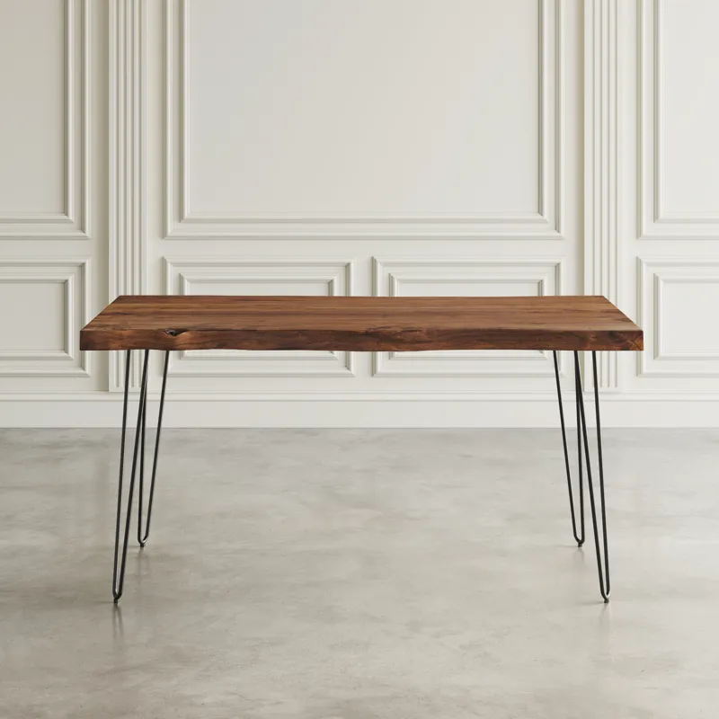 Nature\'s Edge 60\" Solid Wood Modern Live Edge Dining Table