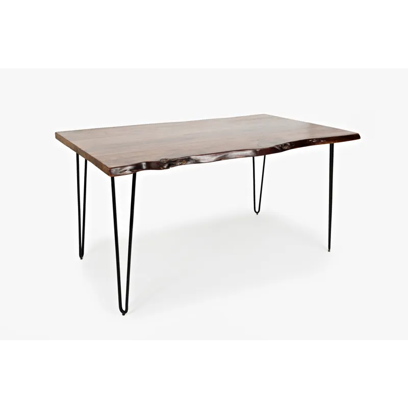 Nature\'s Edge 60\" Solid Wood Modern Live Edge Dining Table