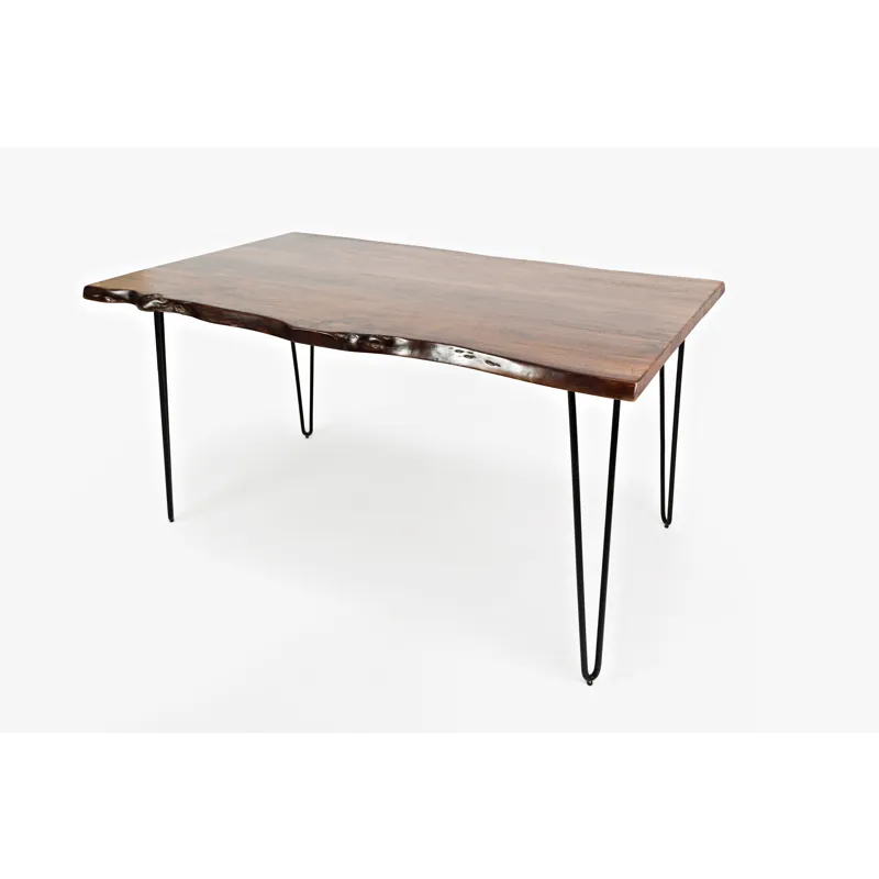 Nature\'s Edge 60\" Solid Wood Modern Live Edge Dining Table