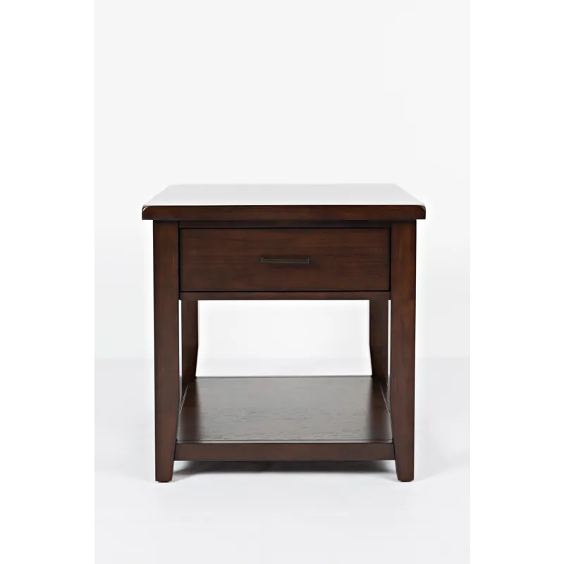 Twin Cities Contemporary Brown End Table