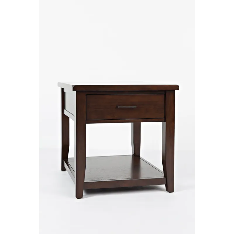 Twin Cities Contemporary Brown End Table