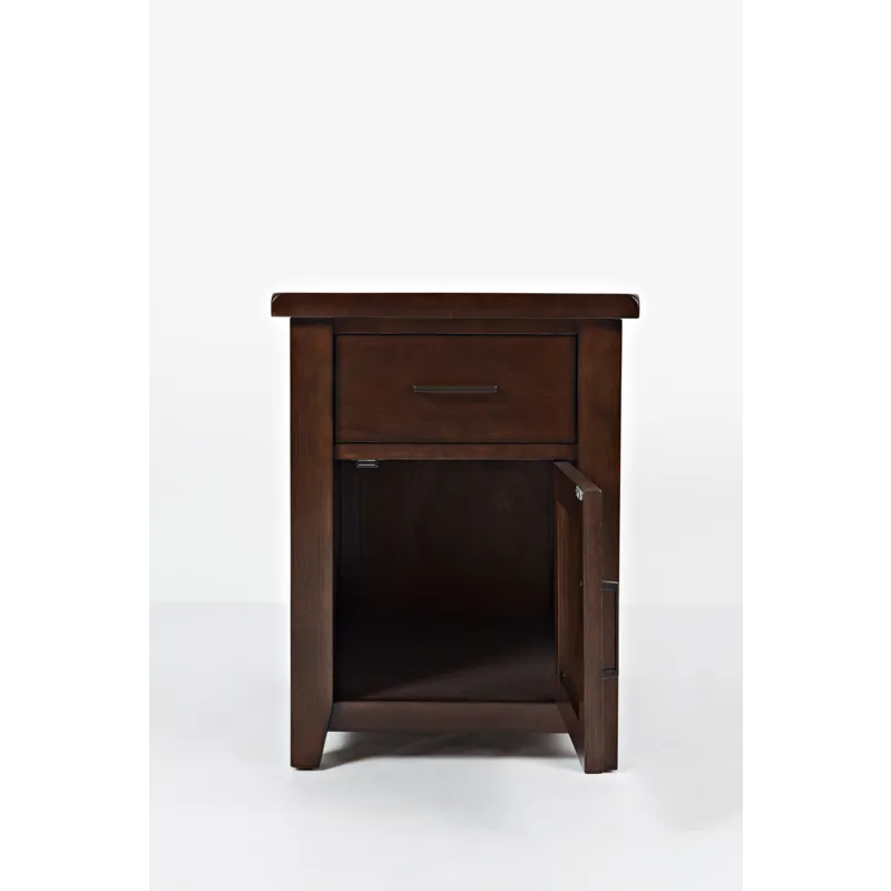 Twin Cities Contemporary Brown Chairside Table