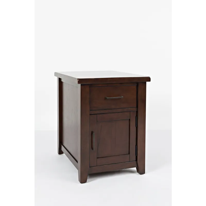 Twin Cities Contemporary Brown Chairside Table