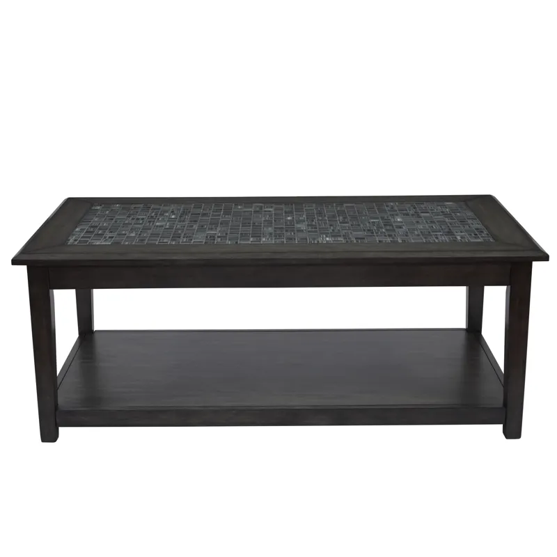 Baroque 48\" Coffee Table With Mosaic Tile Inlay