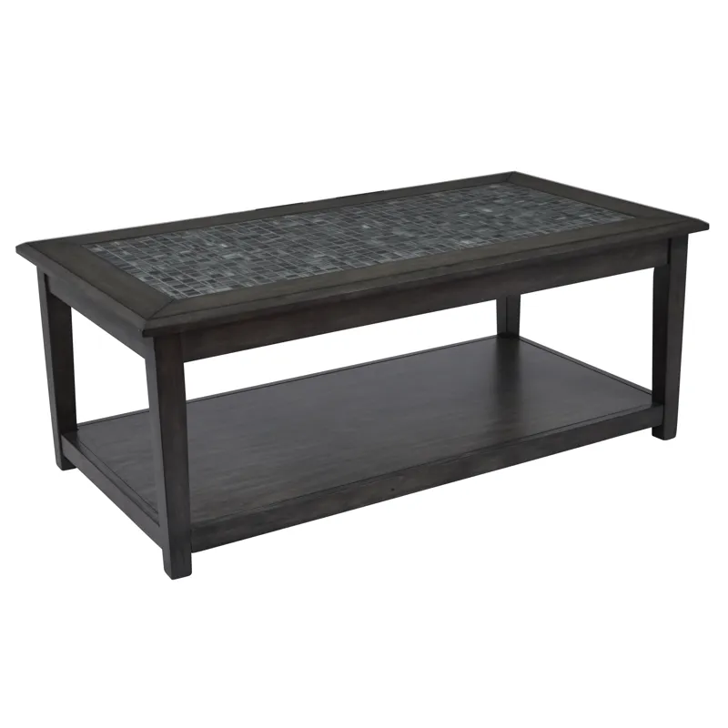 Baroque 48\" Coffee Table With Mosaic Tile Inlay