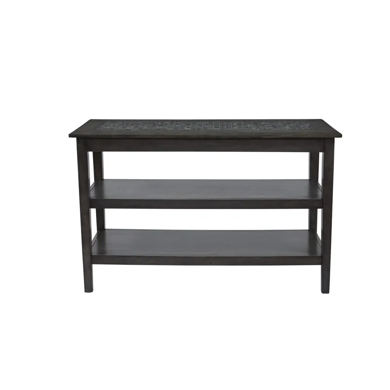 Baroque Sofa 48\" Sofa Table With Mosaic Tile Inlay