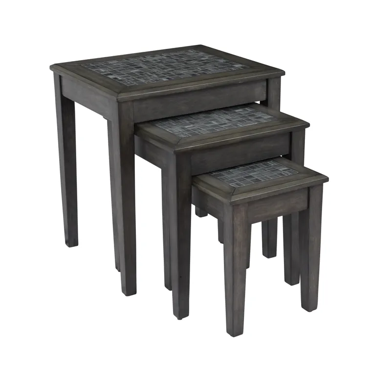 Baroque Nesting Tables With Mosaic Tile Inlay(Set Of 3)
