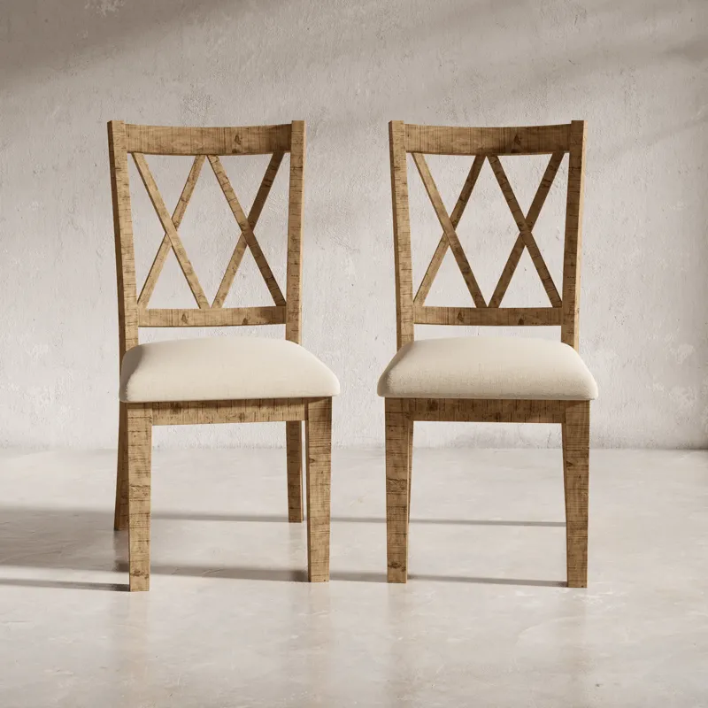 Telluride Rustic Farmhouse Solid Wood Dining Chair(Set Of 2)